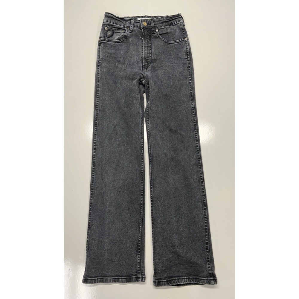 Lois Jeans High Rise Black Made in Spain Straight Bootcut 27x28 Vintage